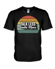 Talk Less Smile More V-Neck T-Shirt tile