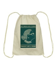 RBG Not Fragile Like A Flower Drawstring Bag tile