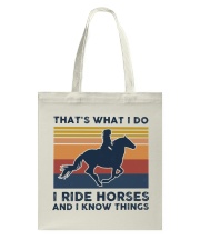 I Ride Horses And I Know Things - Retro Tote Bag tile
