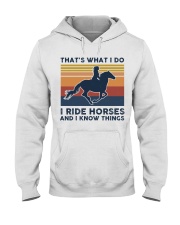 I Ride Horses And I Know Things - Retro Hooded Sweatshirt tile