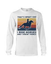 I Ride Horses And I Know Things - Retro Long Sleeve Tee tile