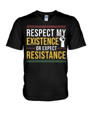 Respect My Existence Or Expect Resistance V-Neck T-Shirt tile