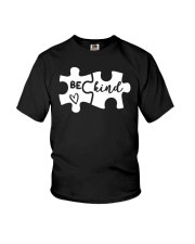 Be Kind Autism Awareness Puzzle Youth T-Shirt tile