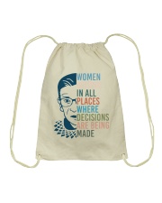 Women Belong In All Places Drawstring Bag tile