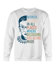 Women Belong In All Places Crewneck Sweatshirt tile