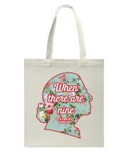 RBG - When There Are Nine Floral Tote Bag tile