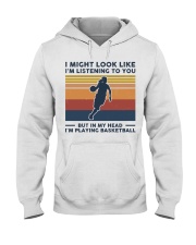 I Might Look Like I'm Listening To You Basketball Hooded Sweatshirt tile