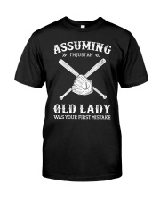Assuming I'm Just An Old Lady - Softball Premium Fit Mens Tee tile