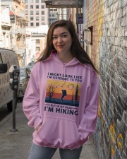 I Might Look Like I'm Listening To You - Hiking Hooded Sweatshirt lifestyle-unisex-hoodie-front-1