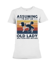 Assuming I'm Just An Old Lady - Weightlifting Premium Fit Ladies Tee tile