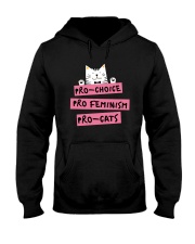 Pro-Choice Pro Feminism Pro-Cats Hooded Sweatshirt tile