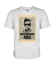 Notorious RBG Dictionary V-Neck T-Shirt tile