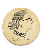 RBG Silhouette Be Independent Circle Ornament (Porcelain) tile