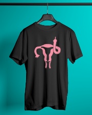 Uterus Shows Middle Finger Feminist Feminism Classic T-Shirt lifestyle-mens-crewneck-front-3