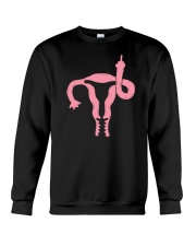 Uterus Shows Middle Finger Feminist Feminism Crewneck Sweatshirt tile