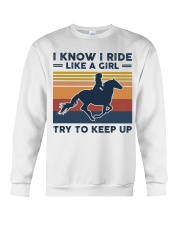 I Know I Ride Like A Girl - Horses Crewneck Sweatshirt tile