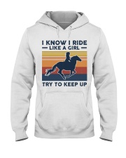 I Know I Ride Like A Girl - Horses Hooded Sweatshirt tile