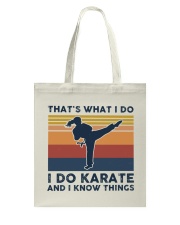 I Do Karate And I Know Things - Retro Tote Bag tile