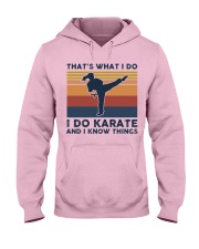 I Do Karate And I Know Things - Retro Hooded Sweatshirt front