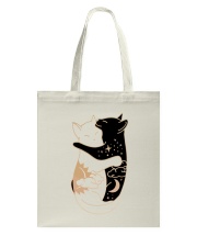 Day And Night Hugging Cat Tote Bag tile