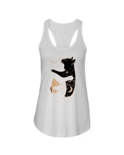 Day And Night Hugging Cat Ladies Flowy Tank tile