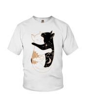 Day And Night Hugging Cat Youth T-Shirt tile