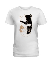 Day And Night Hugging Cat Ladies T-Shirt tile