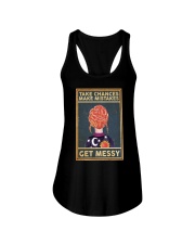 Take chances make mistakes get messy Ladies Flowy Tank tile