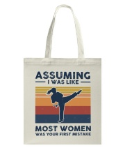 Assuming I Was Like Most Women - Karate Retro Tote Bag tile