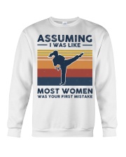 Assuming I Was Like Most Women - Karate Retro Crewneck Sweatshirt tile