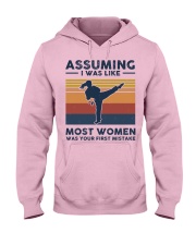 Assuming I Was Like Most Women - Karate Retro Hooded Sweatshirt front