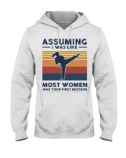 Assuming I Was Like Most Women - Karate Retro Hooded Sweatshirt tile