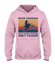 Biker Grandma - Like A Normal Grandma Only Cooler Hooded Sweatshirt front