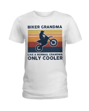 Biker Grandma - Like A Normal Grandma Only Cooler Ladies T-Shirt tile