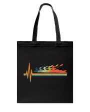 Kayaking Heartbeat Vintage Tote Bag tile
