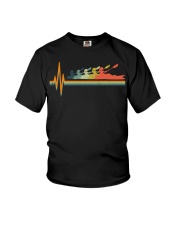 Kayaking Heartbeat Vintage Youth T-Shirt tile