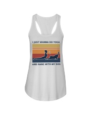 I Just Wanna Do Yoga And Hang With My Dog Ladies Flowy Tank tile