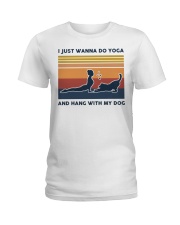I Just Wanna Do Yoga And Hang With My Dog Ladies T-Shirt tile