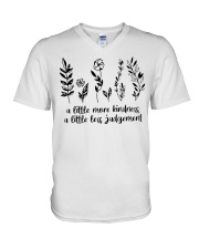 A Little More Kindness - A Little Less Judgement V-Neck T-Shirt tile