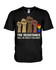 The Resistance Will Be Multi-Colored V-Neck T-Shirt tile