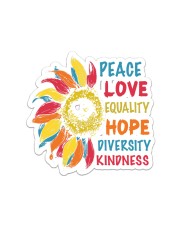 Peace Love Equality Hope Diversity Kindness Sticker tile