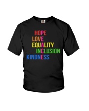 Love Peace Equality Inclusion Kindness Hope Youth T-Shirt tile