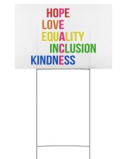 Love Peace Equality Inclusion Kindness Hope Yard Signs tile