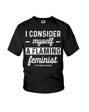 RBG I Consider Myself A Flaming Feminist Youth T-Shirt tile