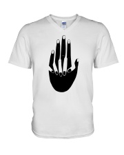 BLM Hold Hand V-Neck T-Shirt tile