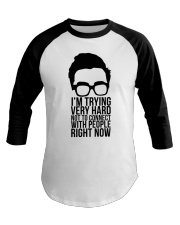 I'm Trying Very Hard Not To Connect With People Baseball Tee tile