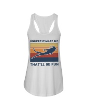 Underestimate Me That'll Be Fun - Scuba Diving Ladies Flowy Tank tile