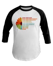 Love Over Hate Sunflower Vintage Baseball Tee thumbnail