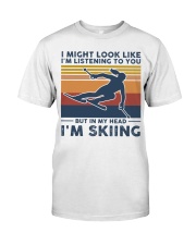 I Might Look Like I'm Listening To You - Skiing Premium Fit Mens Tee tile
