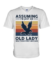 Assuming I'm Just An Old Lady - Eagle V-Neck T-Shirt tile